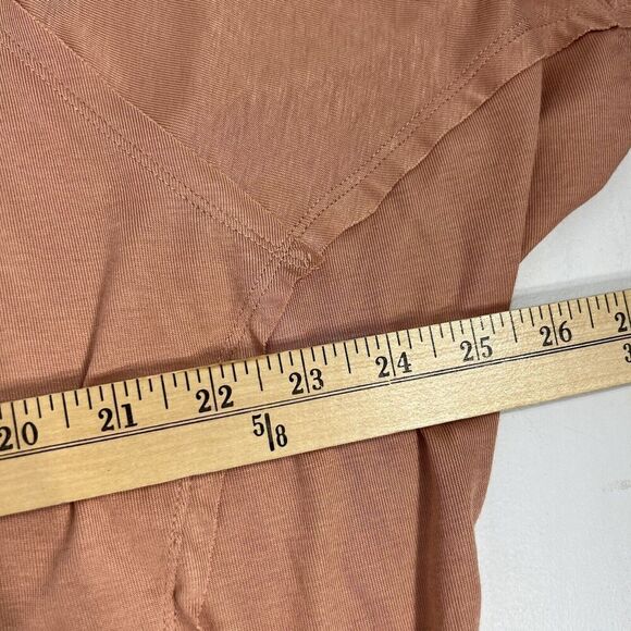 Heyson Embroidered Oversize Shirt Small Terra-Cotta Henley Short Sleeve Boutique - Picture 9 of 10